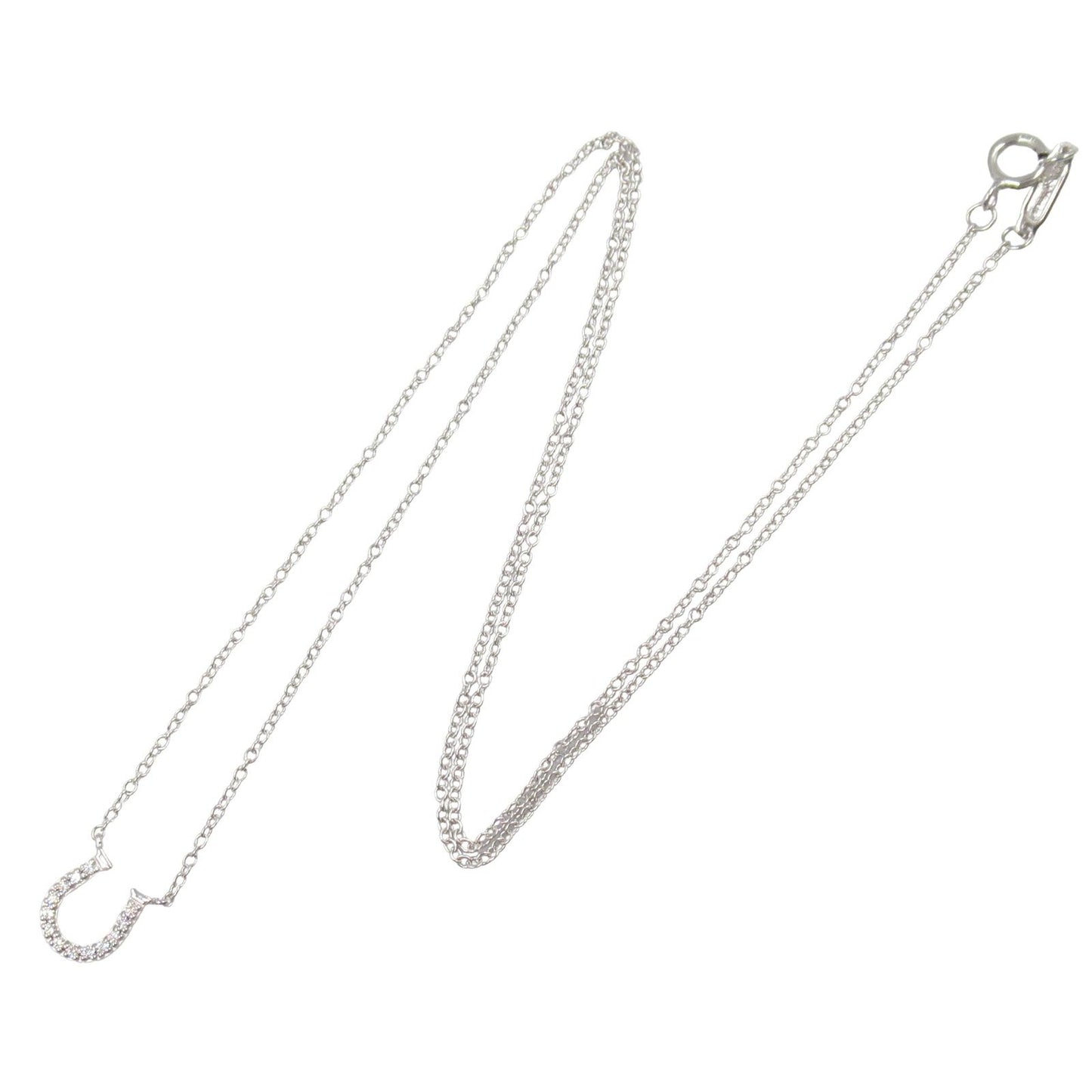 TIFFANY＆CO Diamond Horseshoe Necklace in 18K White Gold