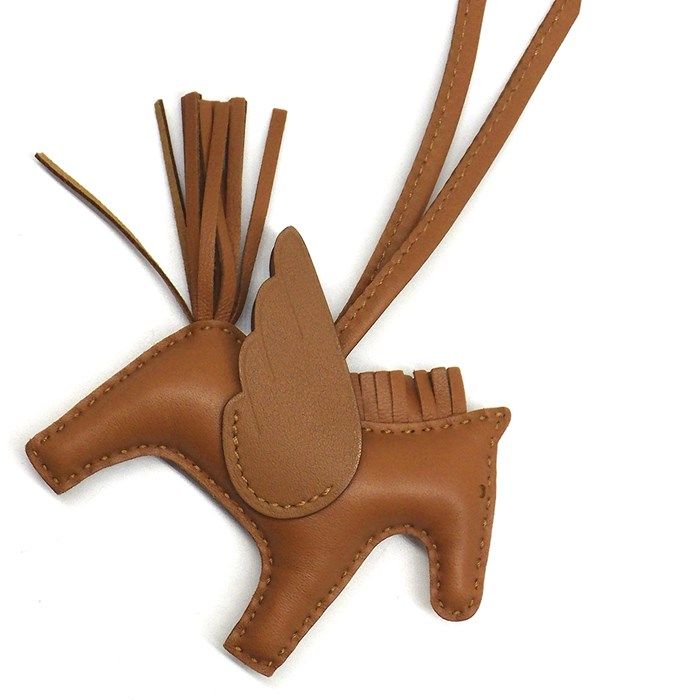 HERMES Rodeo Pegasus PM Bag Charm - Gold Swift Leather 2024