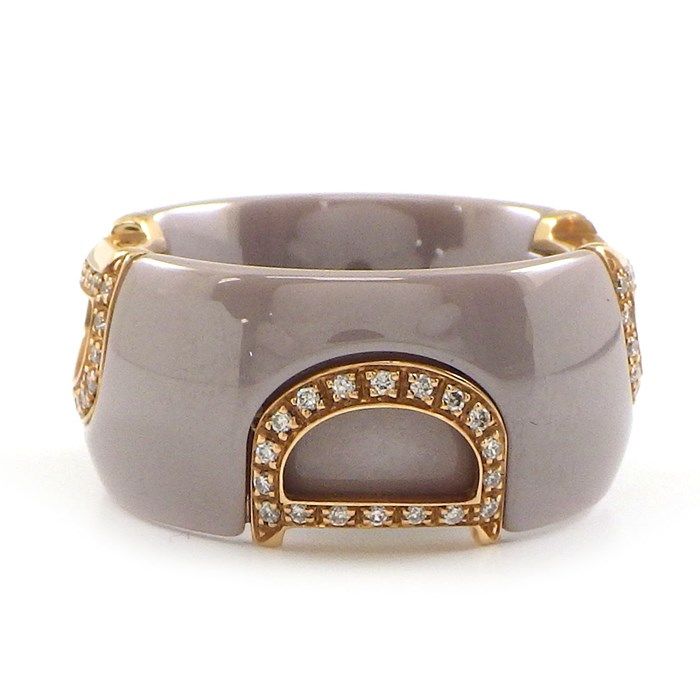 Damiani D-Icon Cappuccino Diamond Ring in K18 Pink Gold