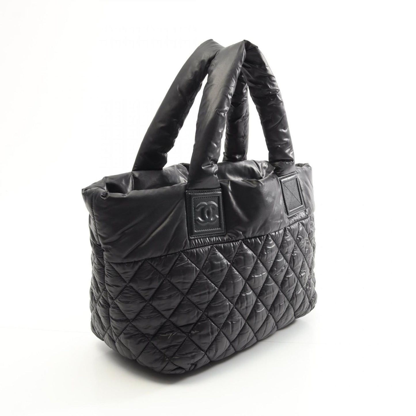 CHANEL Coco Cocoon Small Tote Bag - Black Nylon A48610