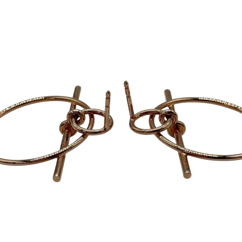 HERMES Échappée Loop Earrings in 18K Pink Gold