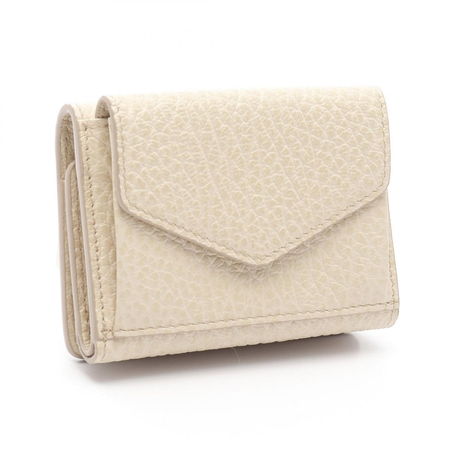 Maison Margiela 11 Tri-Fold Wallet in Beige Leather - New