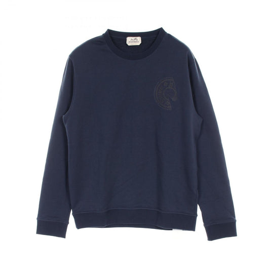 HERMES Crew Sweatshirt in Navy Cotton - Unworn Luxury