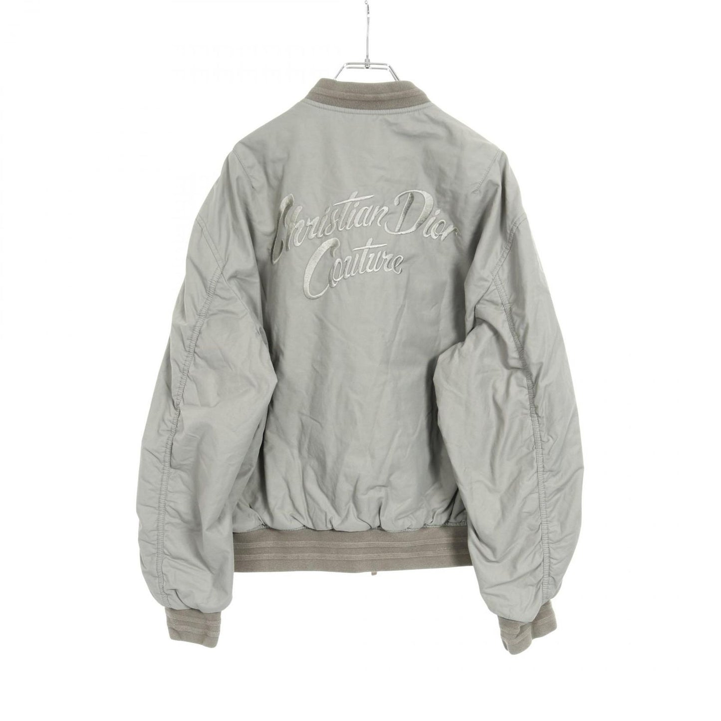 Dior Men's Nylon Bomber Jacket - Exquisite Grey Elegance