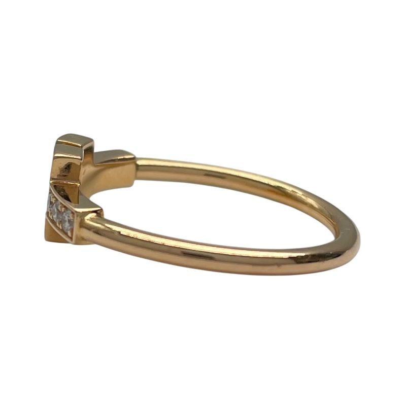 Tiffany & Co. T Wire Diamond Ring in 18K Pink Gold - Size 11