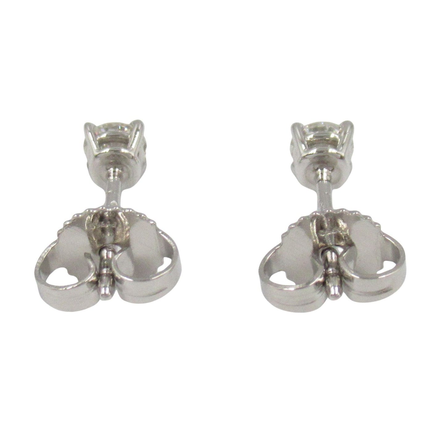 TIFFANY & CO. Solitaire Diamond Earrings in Platinum