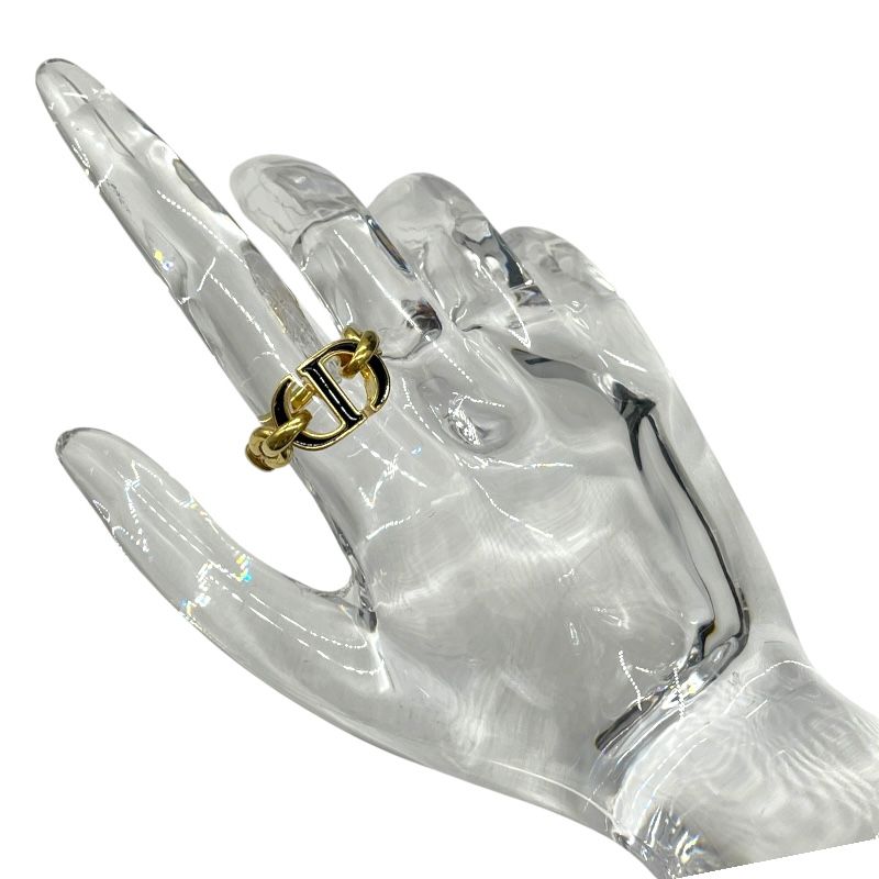 Christian Dior 30 Montaigne Ring in Gold and Black Metal