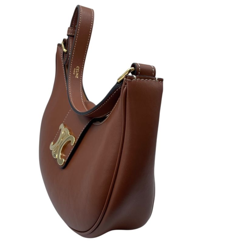 CELINE Medium Ava Beige & Gold Hardware Shoulder Bag