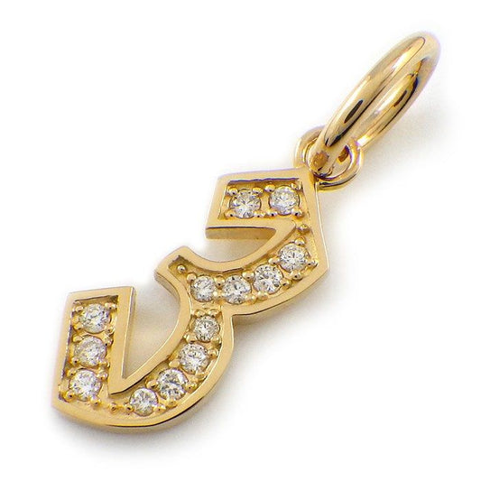 Exquisite Diamond Pendant in K18 Yellow Gold - Number '3'