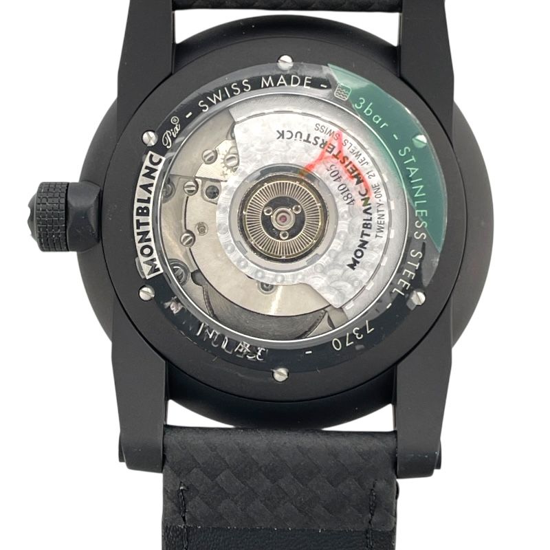 Montblanc Timewalker 113876 Black SS/Leather Automatic Men's Watch