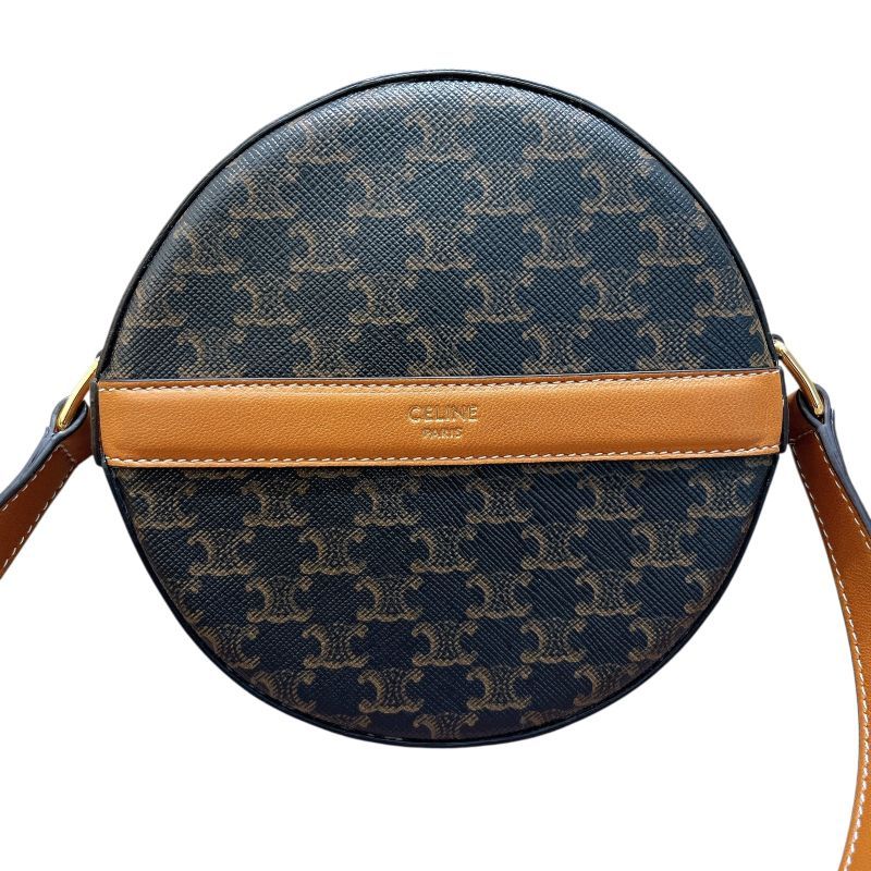 CELINE Triomphe Canvas Shoulder Bag - Brown Elegance