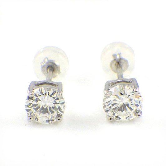 Exquisite Diamond Solitaire Earrings in Platinum - 0.526ct & 0.510ct