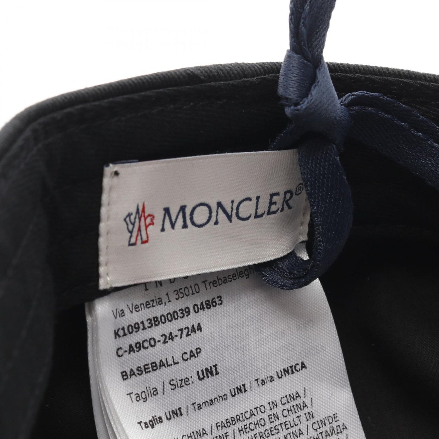 MONCLER Black Baseball Cap - Unisex, New, Exclusive Design