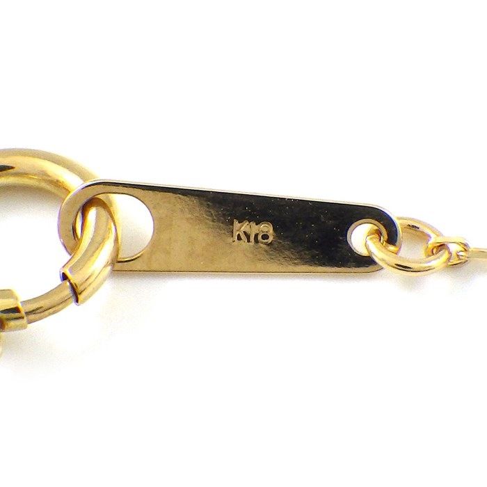 Exquisite K18YG Diamond Link Necklace - 0.10ct Luxury Jewelry