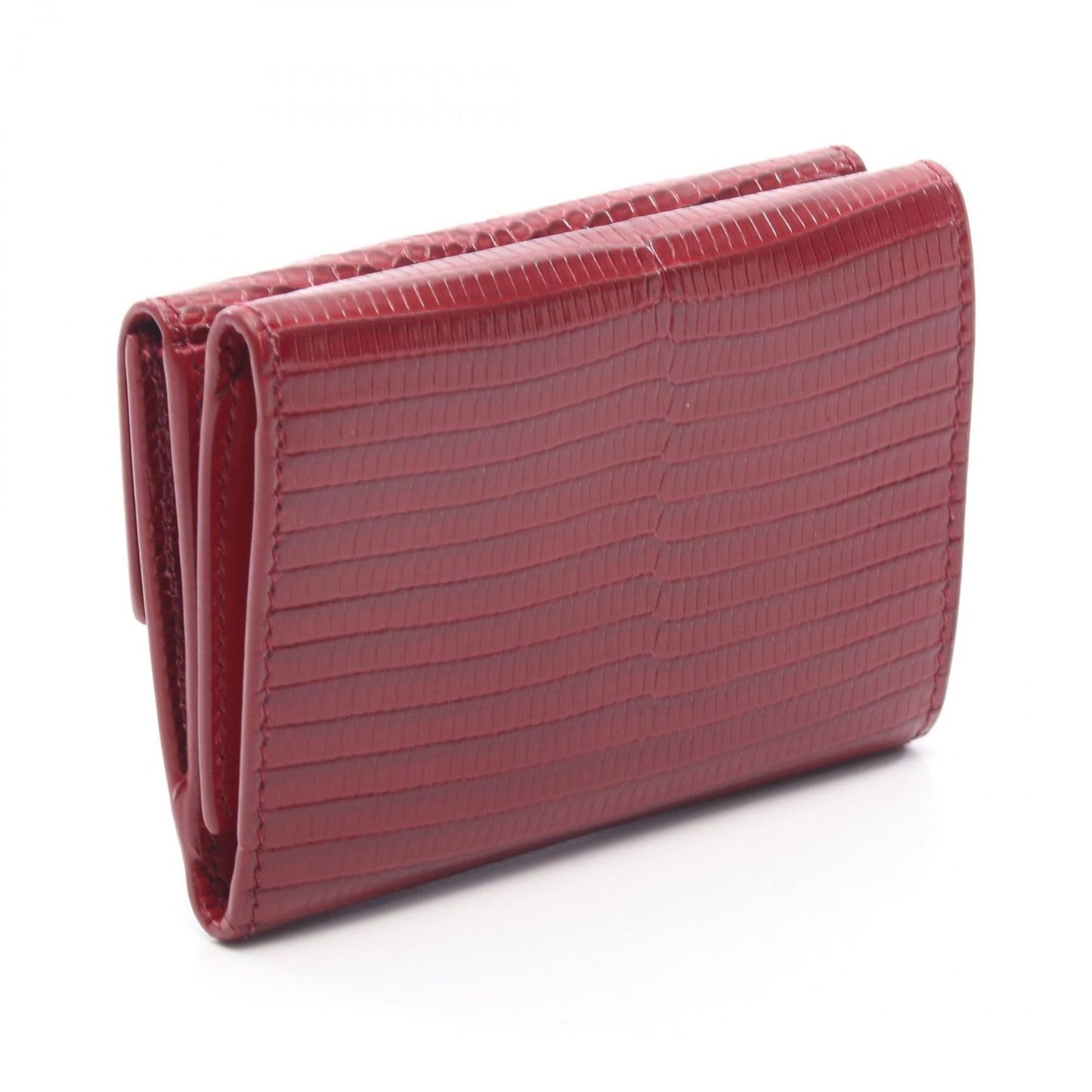 JIL SANDER Baby Wallet in Deep Cherry Leather - Exquisite Compact Design