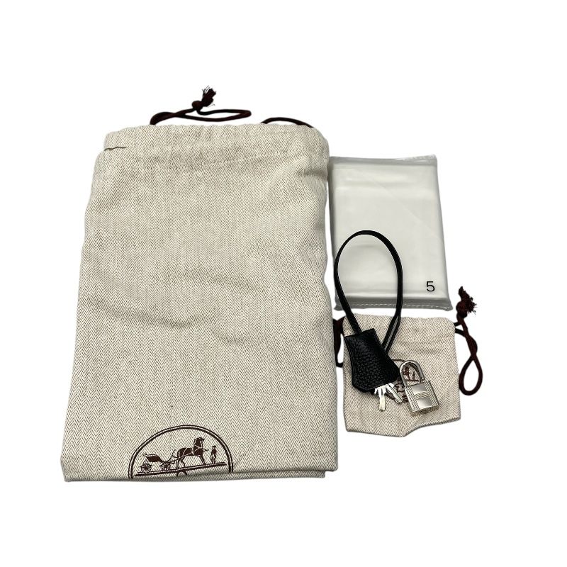 HERMES Birkin 35 Black Togo Leather Handbag with Silver Hardware