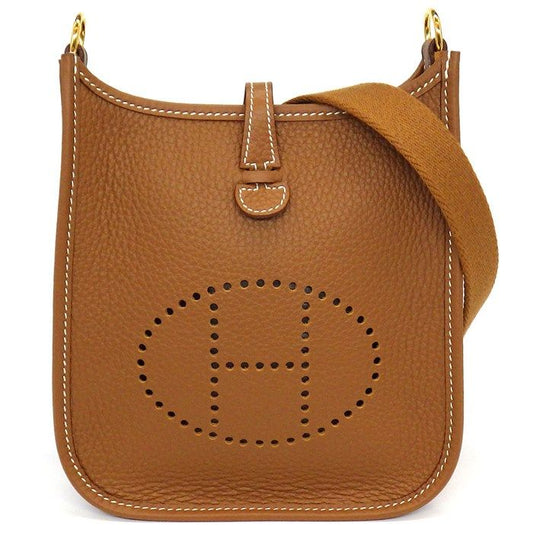 HERMES Evelyne TPM Shoulder Bag - 2024 Gold Togo Leather