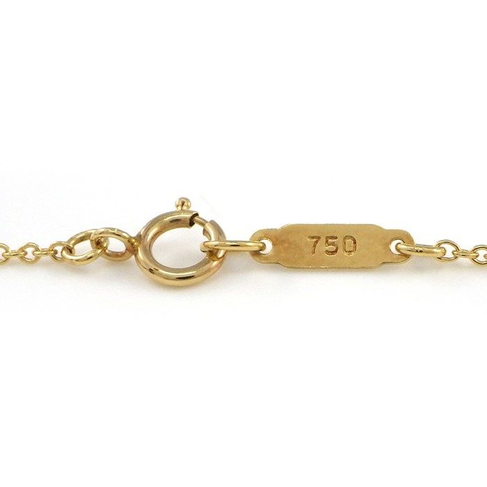 Tiffany & Co. Flower Motif Necklace with 7mm Pearl in K18YG