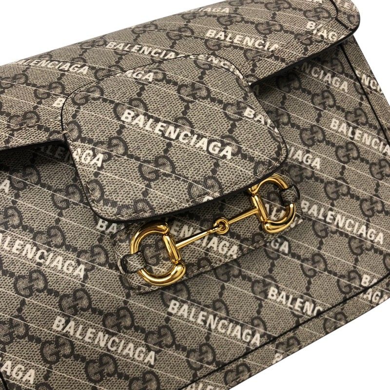 GUCCI Horsebit 1955 x Balenciaga Collaboration Shoulder Bag