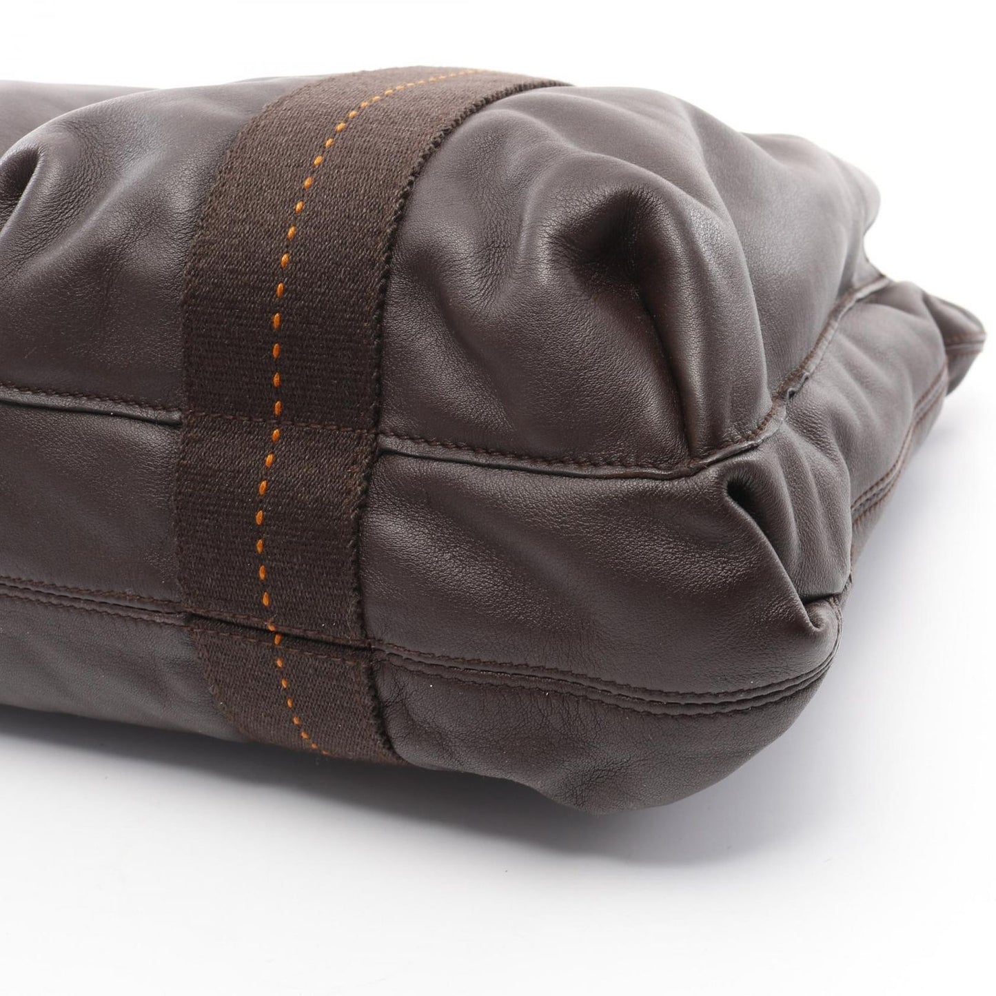 HERMES Caravan Horizontal MM Handbag - Exquisite Brown Leather