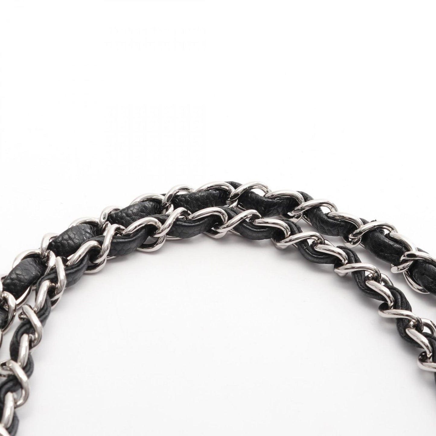 CHANEL Matelassé Double Flap Shoulder Bag in Black Caviar Skin