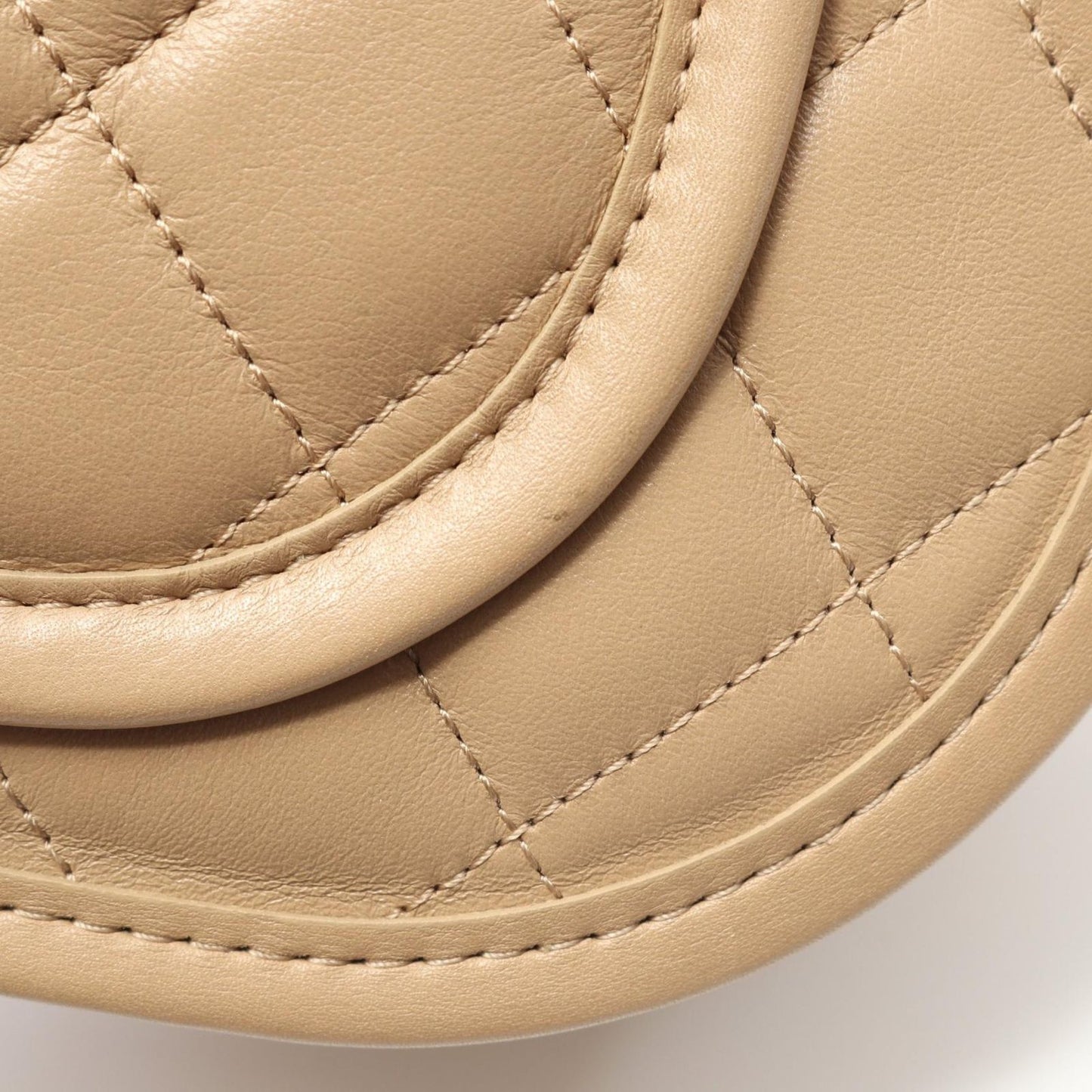 CHANEL Matelassé Beige Leather Shoulder Bag AS4666 - Timeless Elegance