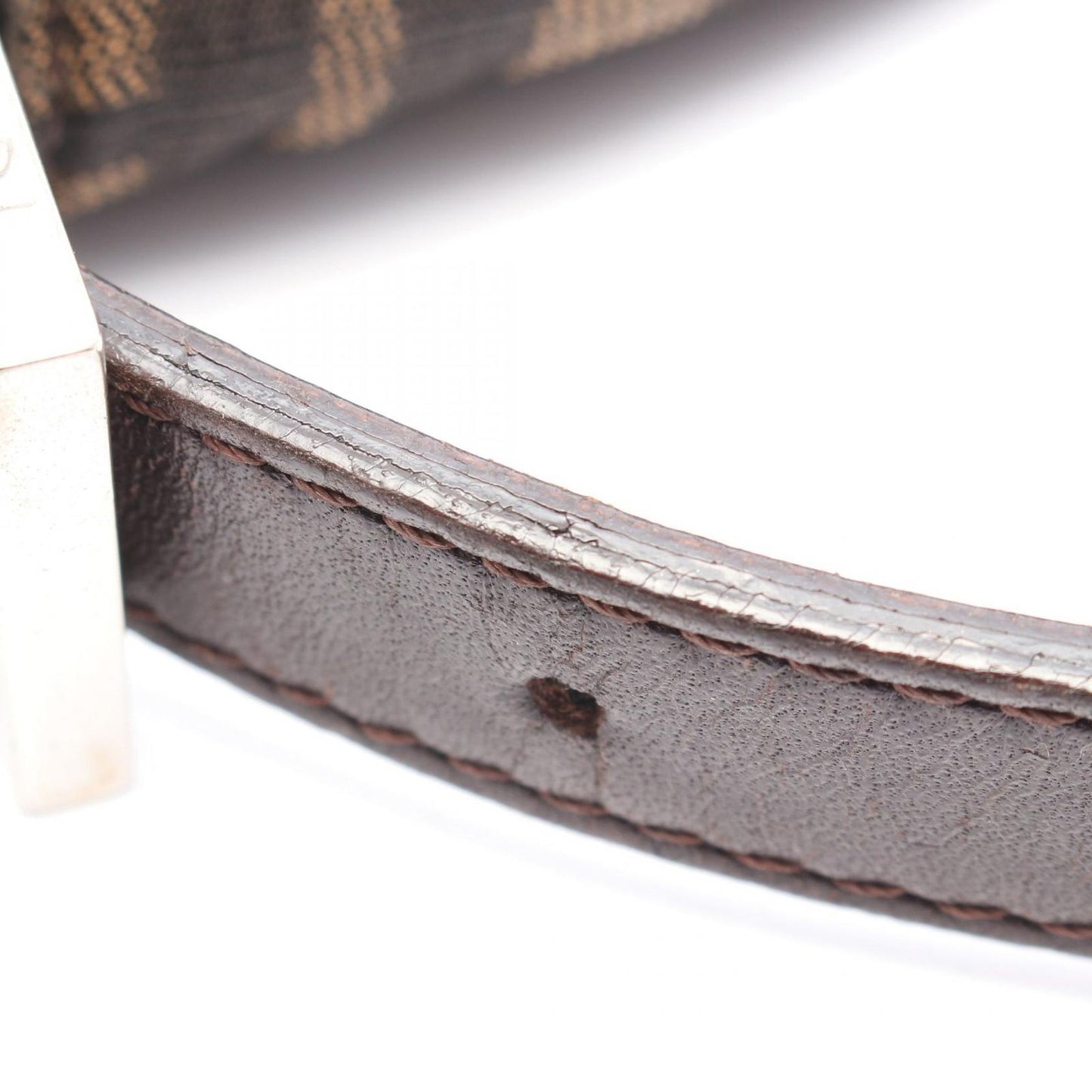 Fendi Mamma Baguette Zucca Shoulder Bag - Black/Khaki Canvas & Leather