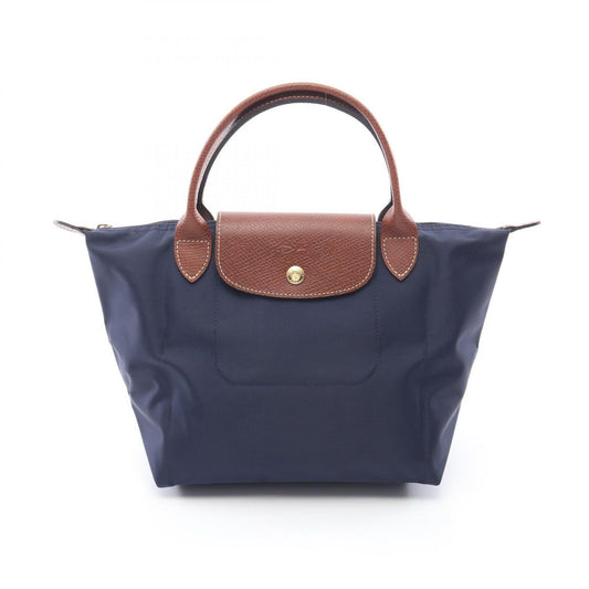 Longchamp Le Pliage Original S Tote Bag - Navy Canvas & Leather