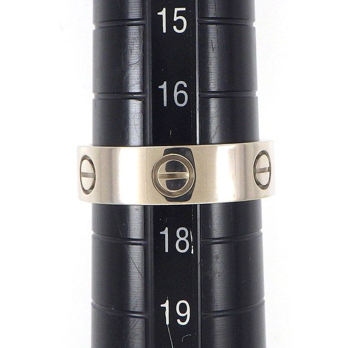 Cartier Love Ring Classic Model MM in K18 White Gold - Size 17