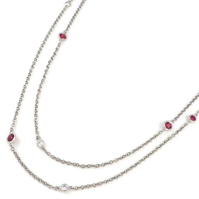Tiffany & Co. By The Yard Long Necklace with Ruby & Diamond