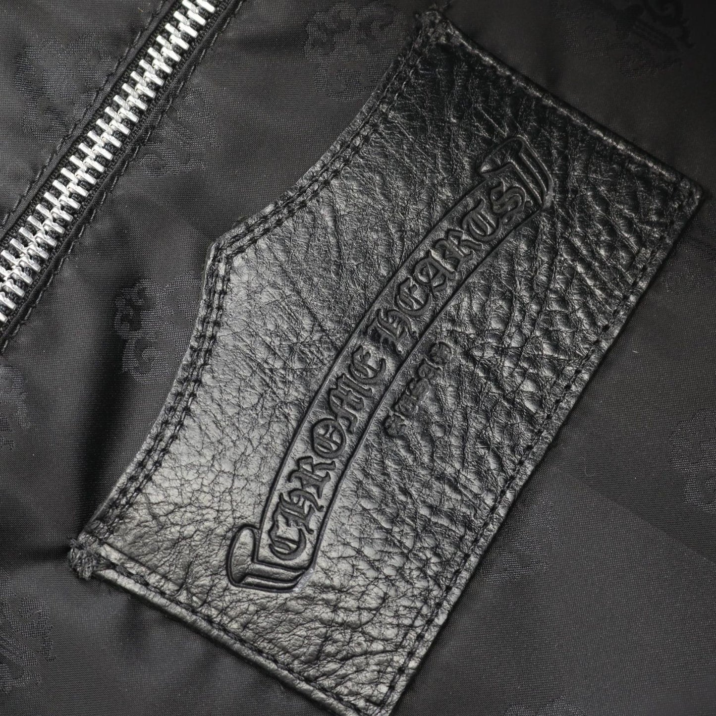 CHROME HEARTS Horseshoe Beach Bag - Beige & Black Leather Tote