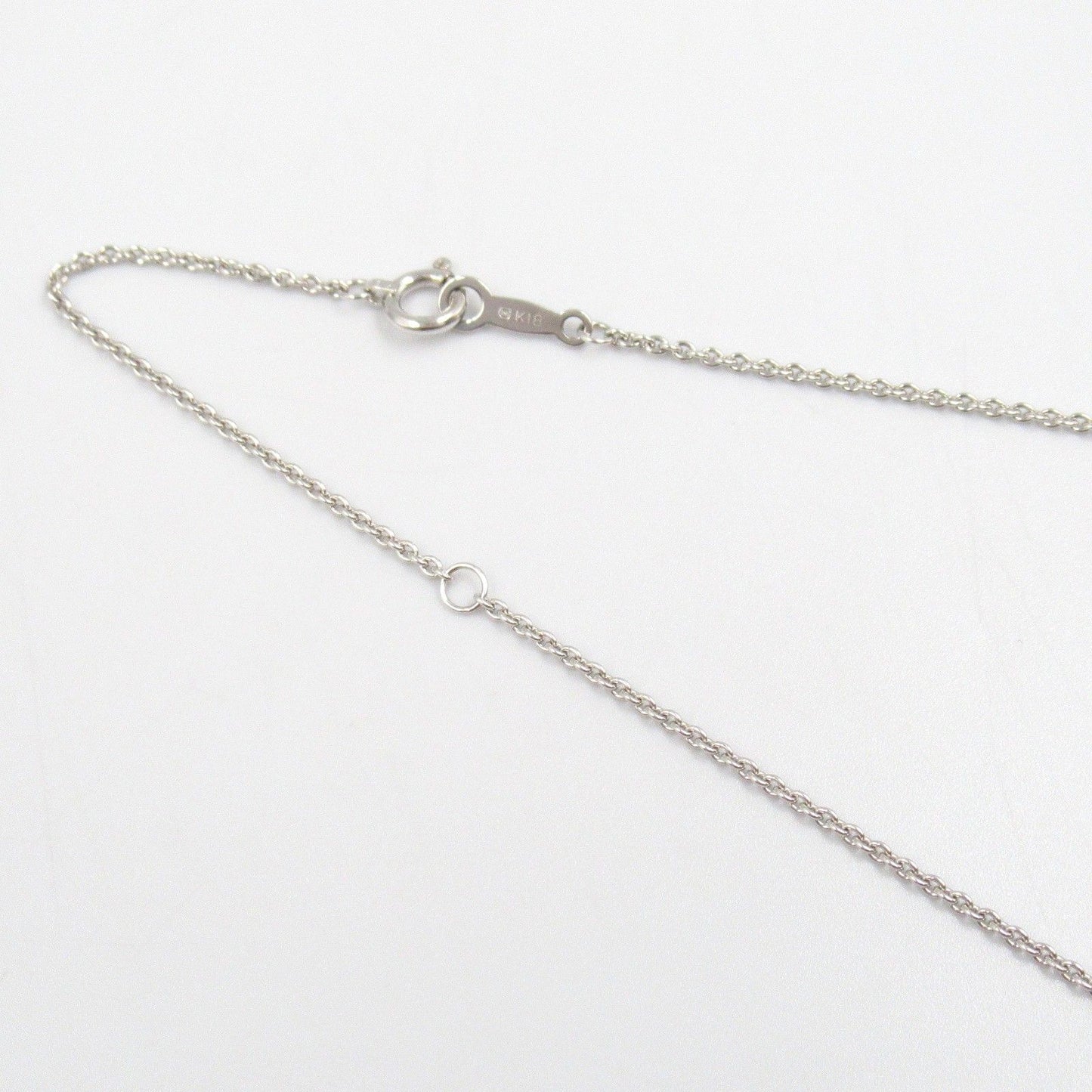 MIKIMOTO Black Pearl Necklace in K18WG with Diamonds - 42/48cm