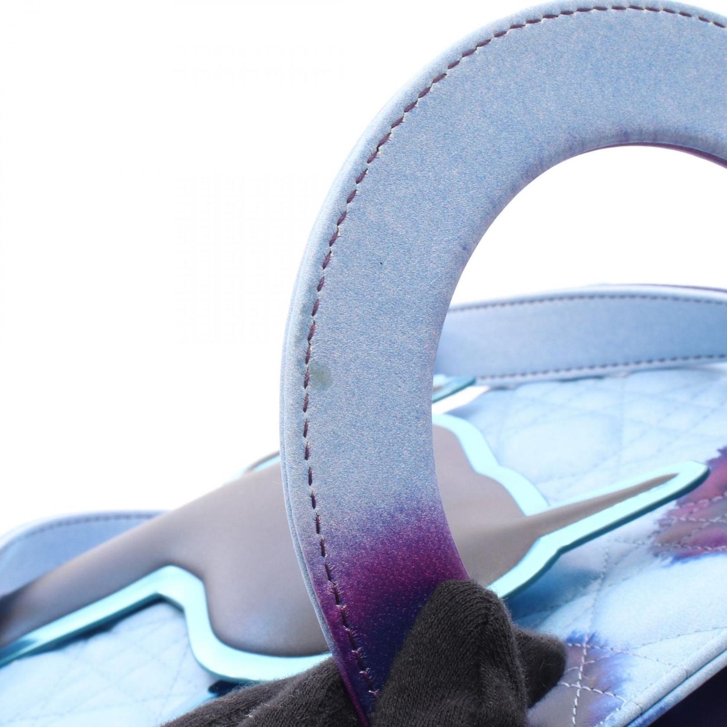 Dior Lady Art7 Handbag in Light Blue/Purple - Exquisite Craftsmanship