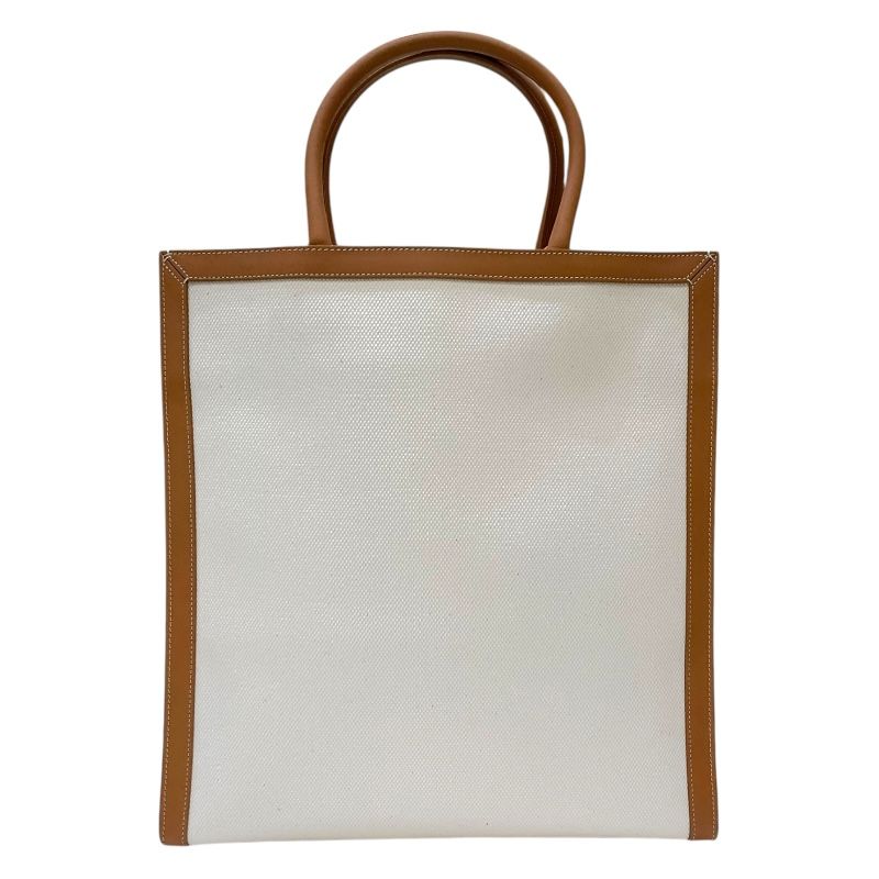 CELINE Vertical Cabas Tote Bag in Natural & Tan - Timeless Elegance