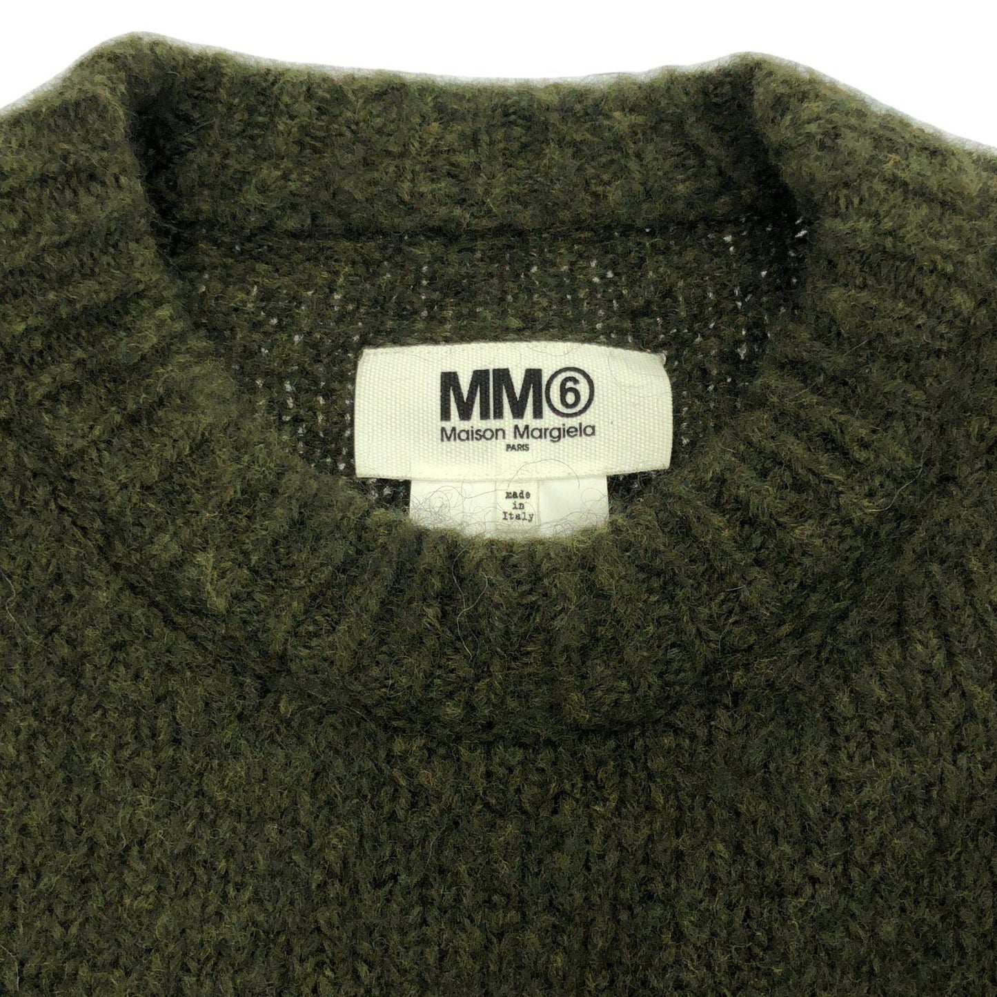 MM6 Khaki Green Knit Sweater - Timeless Elegance