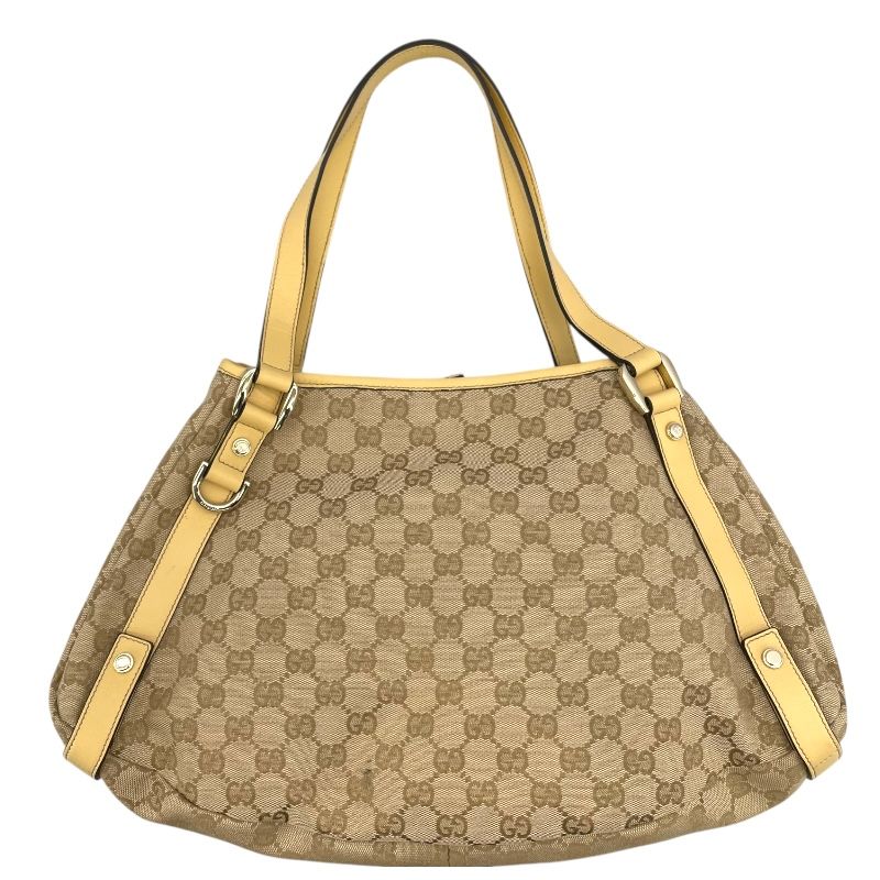 GUCCI Abbey Tote Bag 130736 Beige GG Canvas - Exquisite Luxury