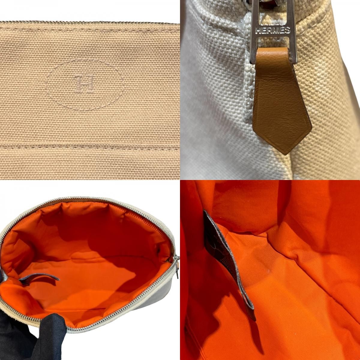 HERMES Bolide Pouch 20 in Ivory - Exquisite Luxury Accessory