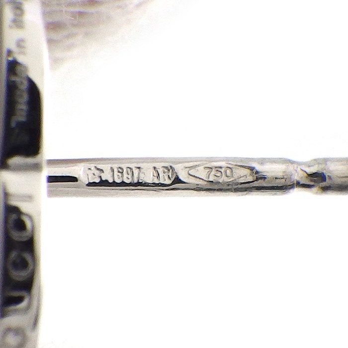 GUCCI GG Running Logo K18 White Gold Earrings - Exquisite Craftsmanship