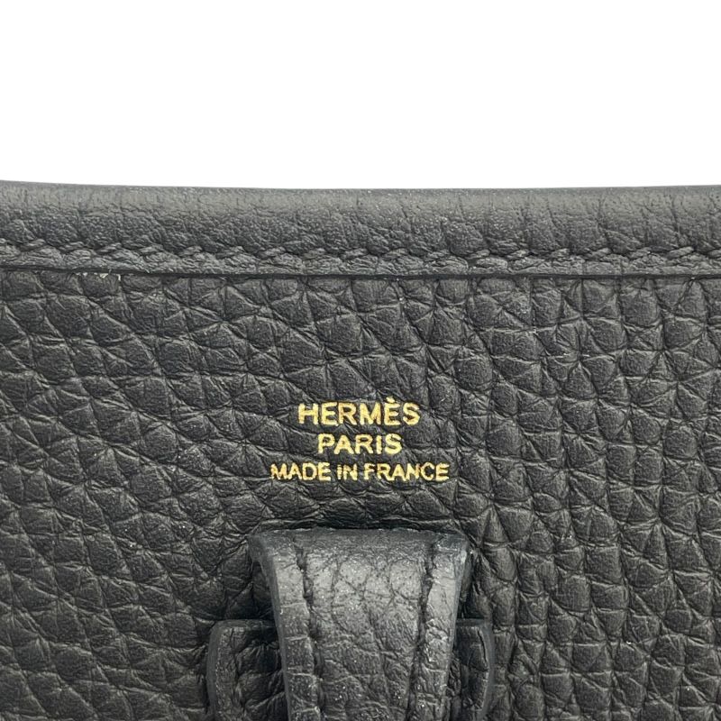 HERMES Evelyne TPM Black with Gold Hardware - Exquisite Luxury