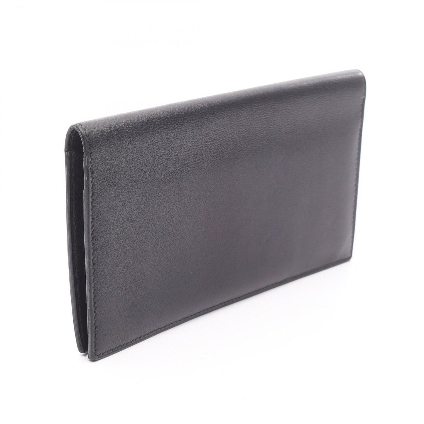 HERMES Citizen Twill Long Silk-In Folding Wallet - Black