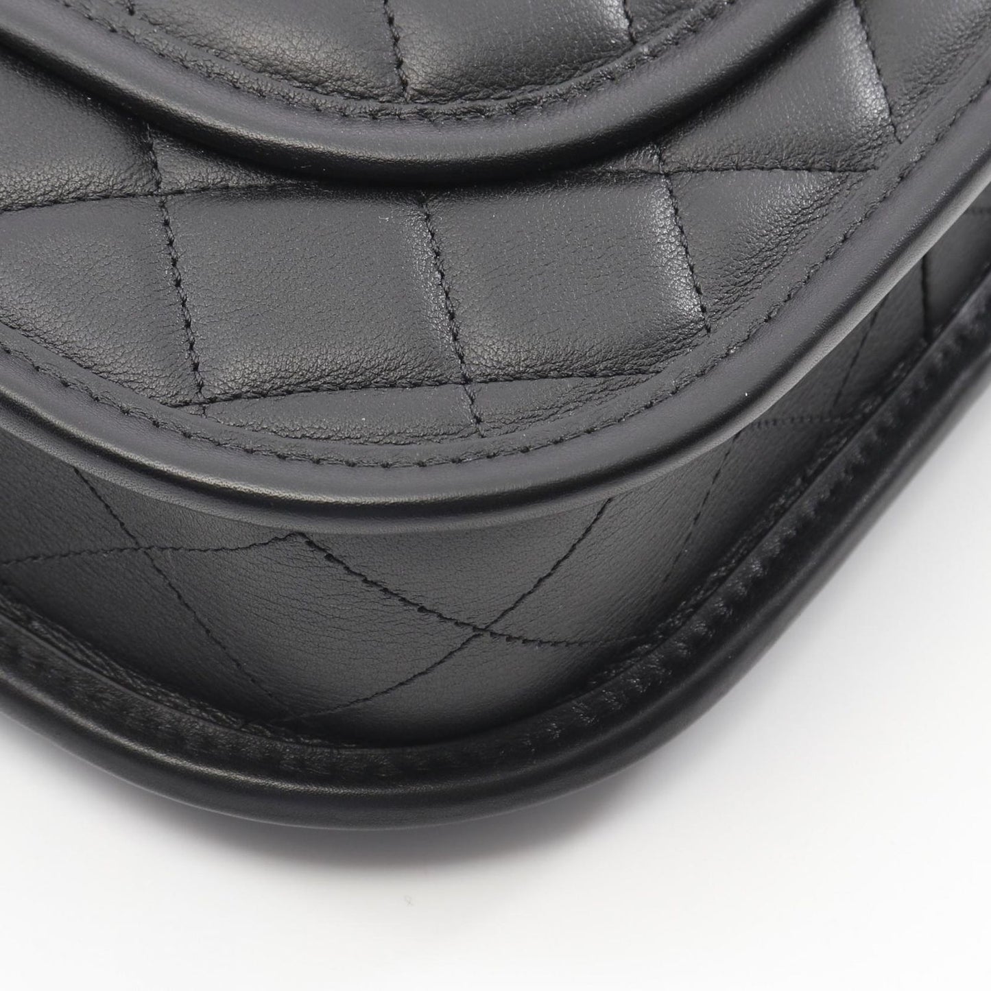 CHANEL Matelassé Hobo Shoulder Bag in Black Lambskin - AS4532