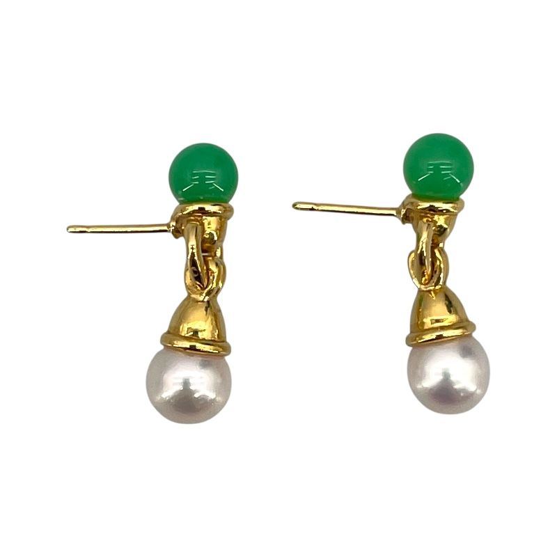 MIKIMOTO K18YG Pearl Earrings - Exquisite Gold Jewelry