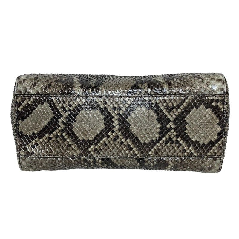 Fendi Peekaboo Mini Handbag in Gray Python with Gold Hardware