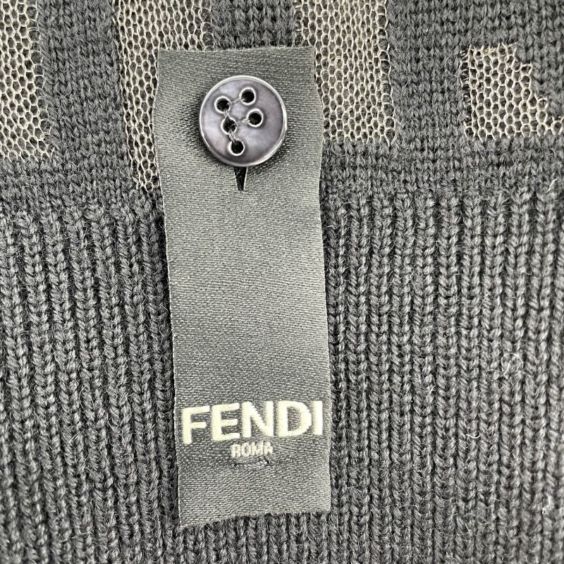 Fendi Logo Knit Sweater FXZ131 in Black - Men's Luxury Fashion