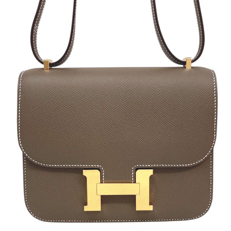 HERMES Constance 3 Mini in Etoupe with Gold Hardware - Exquisite Craftsmanship