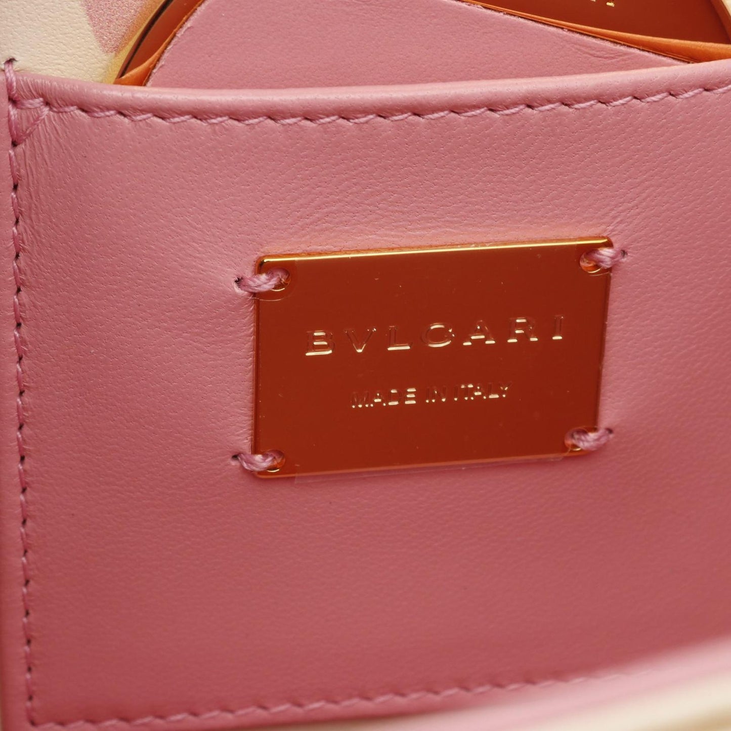BVLGARI Serpenti Forever Off-White/Pink Leather Handbag