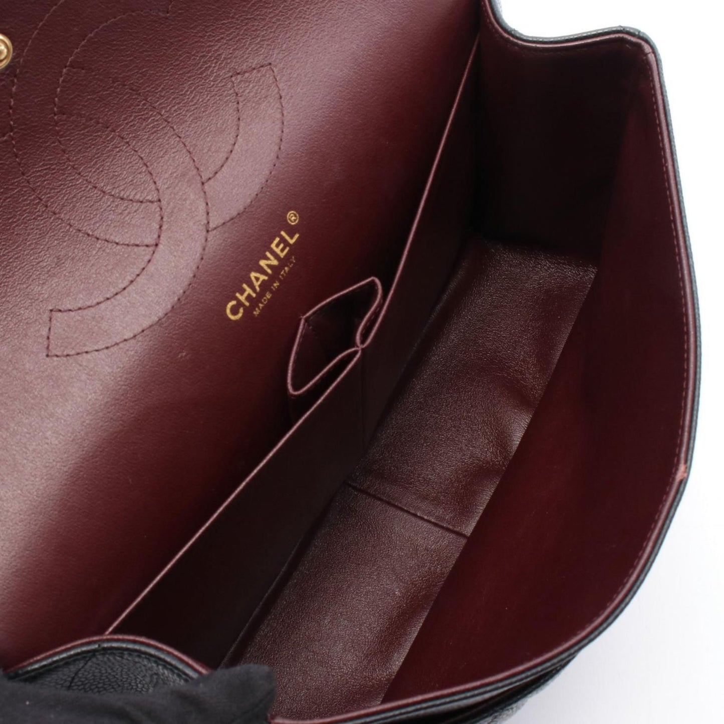 CHANEL Classic De Camellia 30 Large Double Flap Shoulder Bag