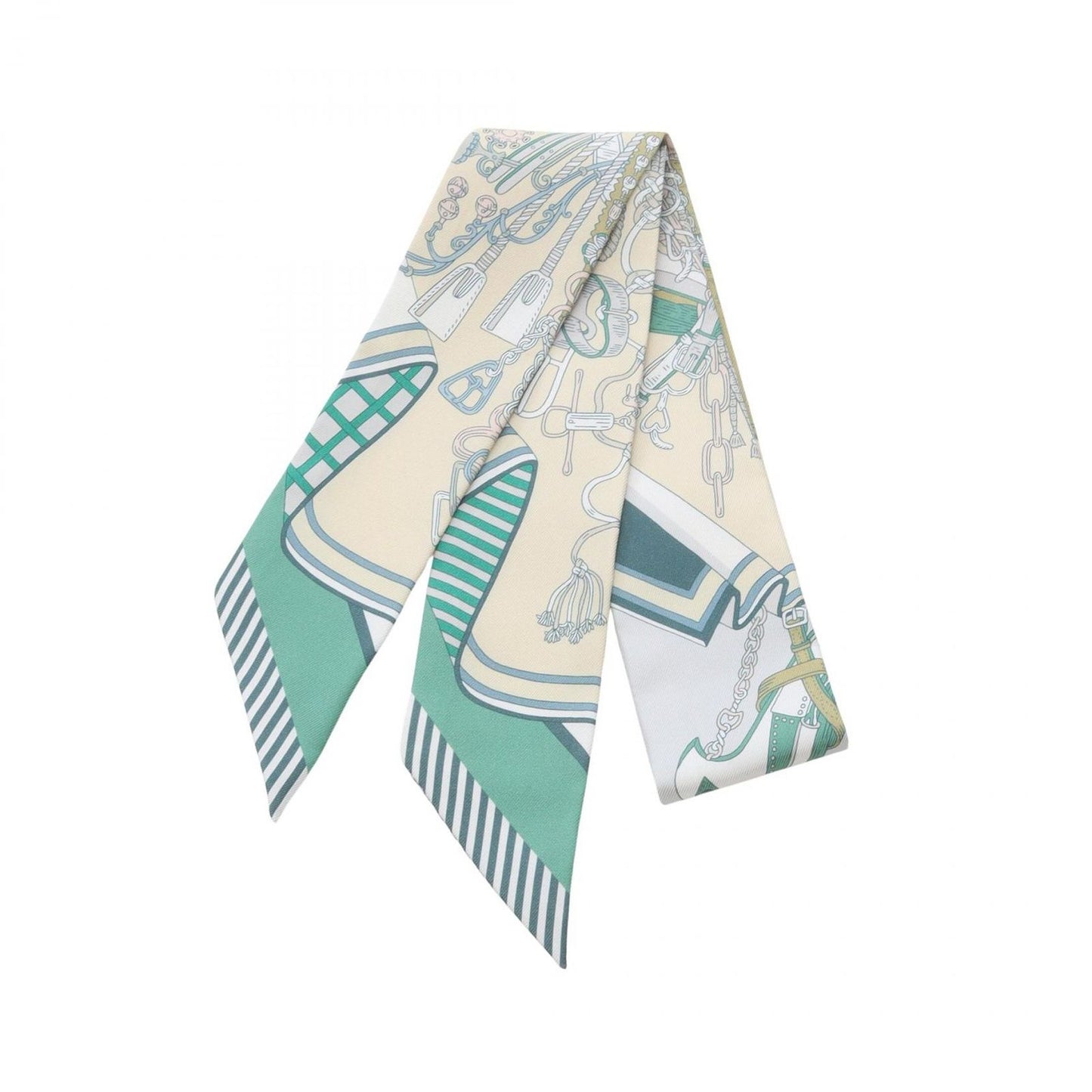 HERMES Bouquets Sellier Twilly Scarf - Exquisite Silk Accessory