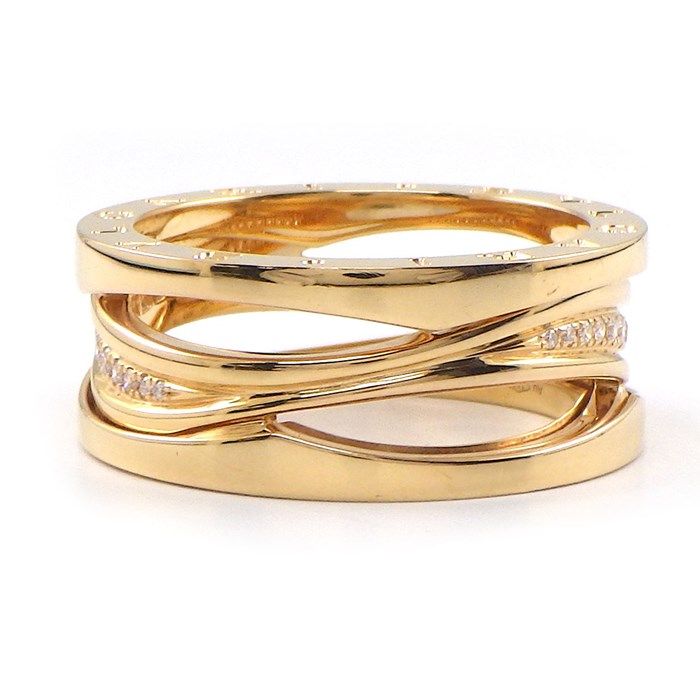 BVLGARI B-zero1 Legend Diamond Ring in K18 Pink Gold - Size 19.5