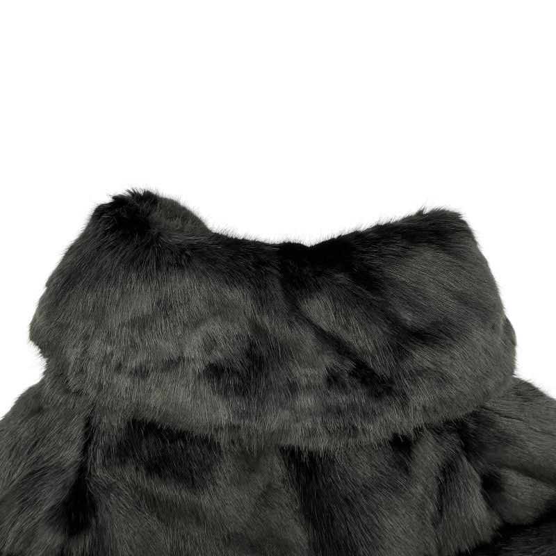 Stella McCartney Black Faux Fur Coat - Timeless Elegance